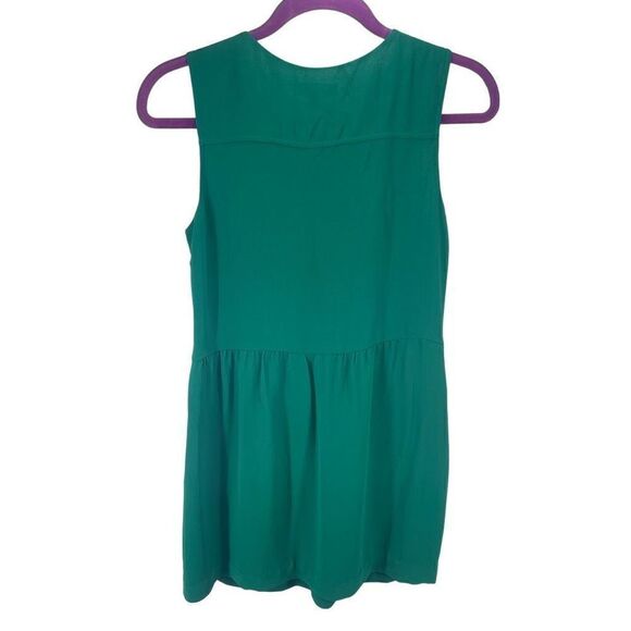 J. Crew Womens Mini Dress Lined Sleeveless Round Neck Button Zip Green Size 2 - Picture 2 of 12